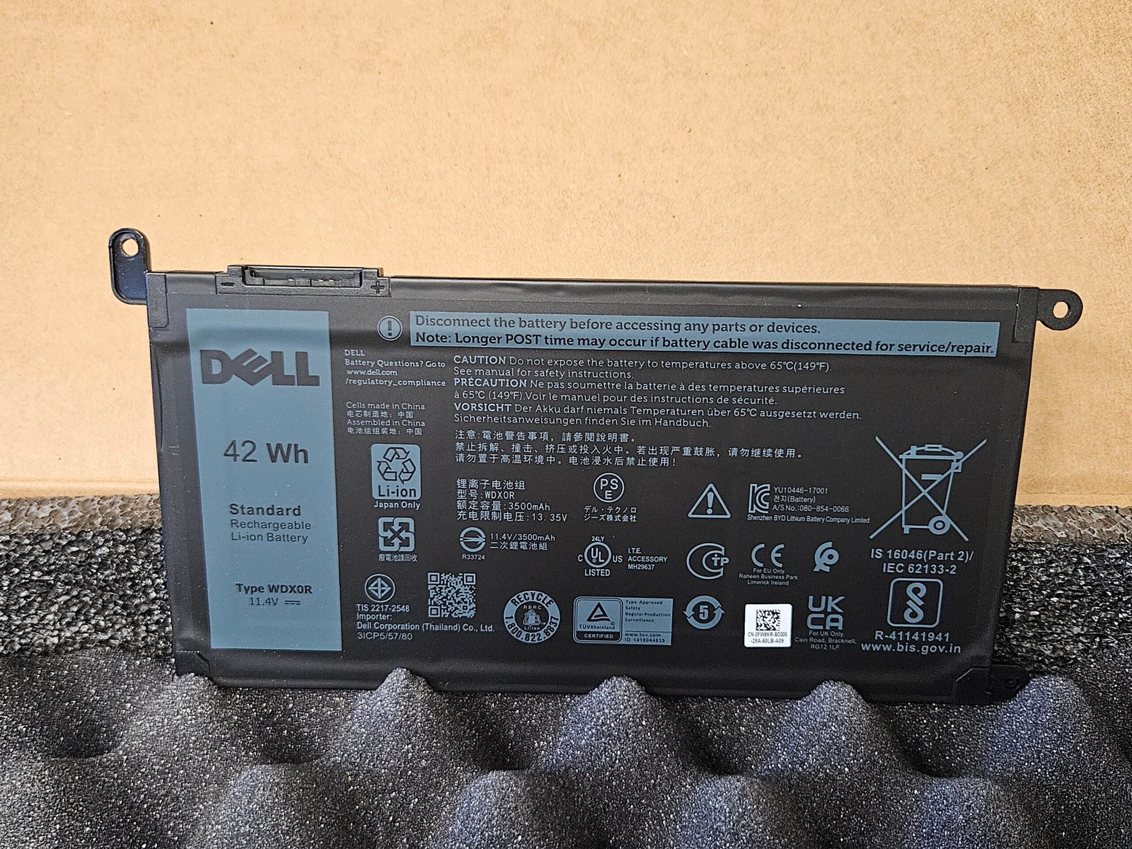 NEW GENIUNE WDX0R FW8KR DELL Battery