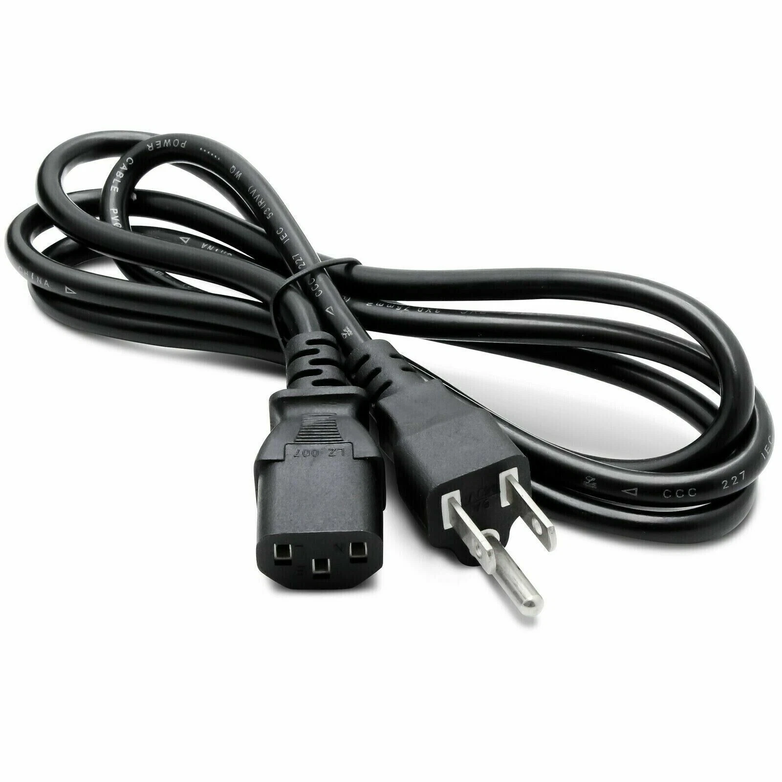 6FT COMPUTER POWER SUPPLY AC CORD CABLE WIRE FOR HP DELL ACER SAMSUNG AND MORE